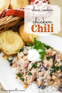 Slow Cooker Cream Cheese Chicken Chili