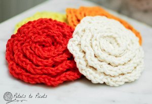 Quick Floral Washcloth