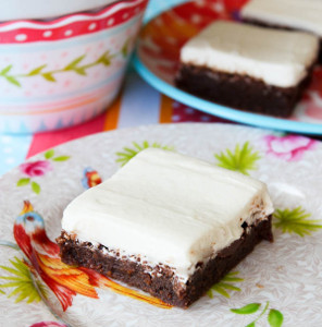 Fudgy Nutella Brownies with Cream Cheese Frosting