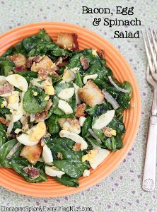 Bacon, Egg and Spinach Salad