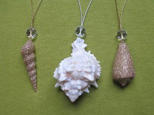 Glitter Sea Shell DIY Christmas Ornament