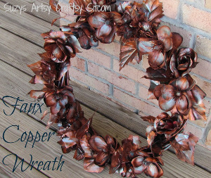 Faux Copper Floral Wreath