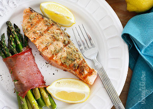 Grilled Garlic Dijon Salmon