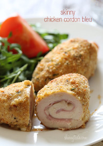 Lean Chicken Stuffed with Ham and Cheese
