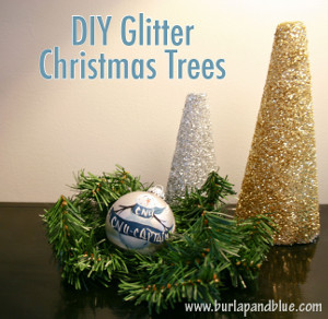 Mini Glitter Christmas Trees