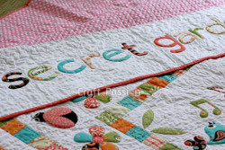 Secret Garden Font Applique Pattern