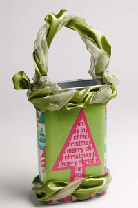 Recycled Cereal Box Christmas Tote