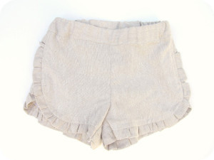 Baby Linen Ruffle Shorts