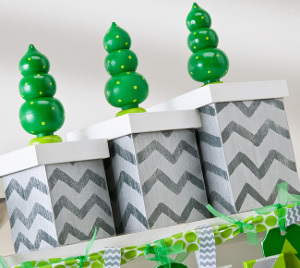 Green and Silver Christmas Tree Boxes