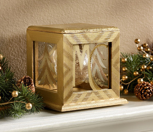 Golden Ornament Display Case