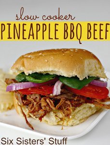 Copycat Pineapple BBQ Beef Sandwiches from Blue Lemon Restaurant