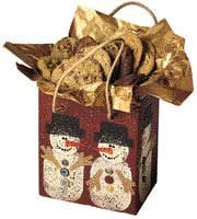 Sponge Paint Snowman Gift Bag