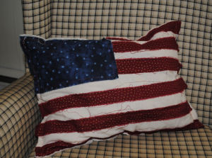 Cute Quilt Flag Pillow