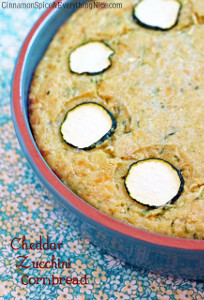 Cheesy Cheddar Zucchini Cornbread