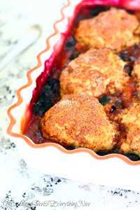 Sassy Summer Blueberry Peach Cobbler