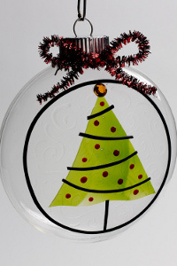 Stylish Glass Christmas Tree Ornament