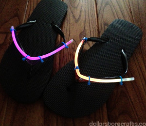 Glow in the Dark Flip Flop Craft