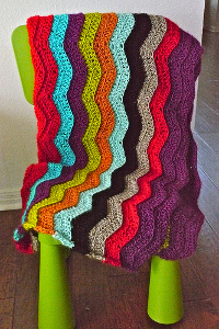 Colorful Chevron Afghan