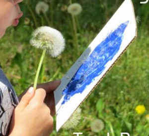 Dandy Dandelion Blow Painting