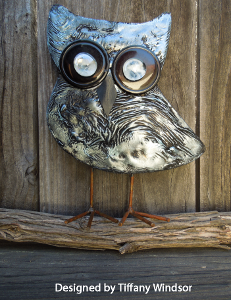 Burned Glue Owl Decor