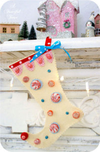 Sparkly No-Sew Christmas Stocking