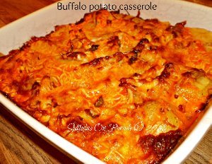Buffalo Chicken Potato Casserole