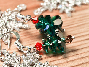 Crystal Christmas Tree Earrings