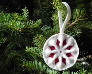 Sewn Felt Snowflake Ornaments