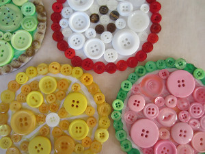 Fresh Fruit Button Coasters