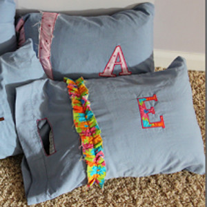 Monogrammed Travel Pillow Case