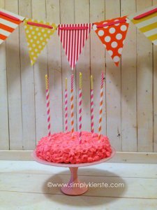 Striped Straw Birthday Candles