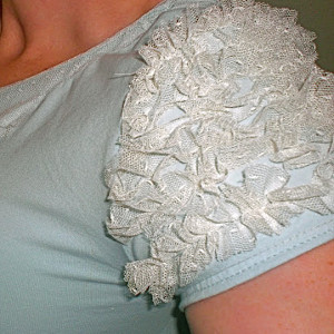 Refashioned Lace Shirt Sleeve