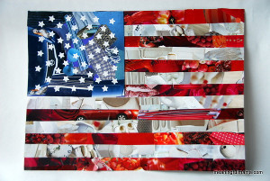 Spirited American Flag Collage