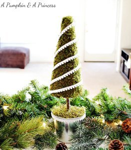 Mossy Tabletop Christmas Tree