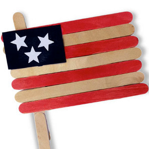 Popsicle Stick American Flag