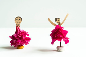 Frilly Flamenco Flower Dolls