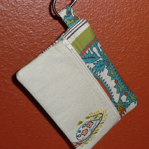 Embroidered Fabric Wristlet