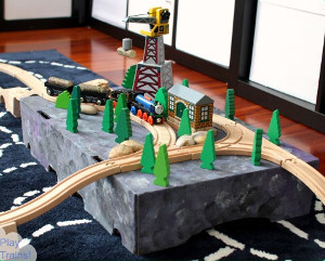 Recycled Toy Train Track Platform