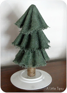 Burlap Tabletop Christmas Tree