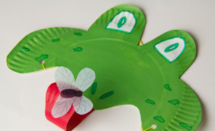 Hoppity Paper Plate Frog Mask
