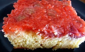 Rhubarb and Pineapple Upside Down Cake