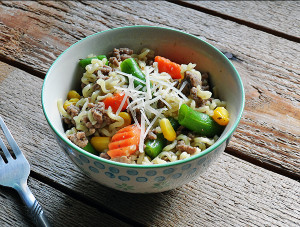 Ramen Noodle and Beef Skillet