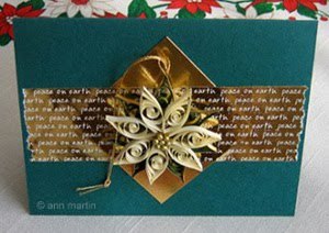 Quilled Poinsettia Card
