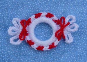 Crochet Peppermint Ornament