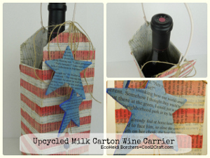 Fourth of July Recycled Wine Carrier