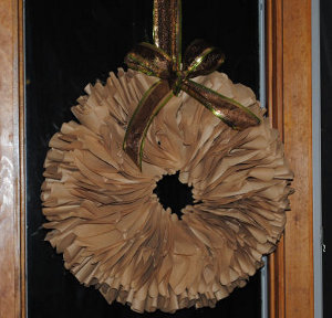 Brown Coffee Filters Wreath