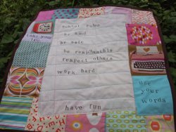 School Rules Mini Quilt