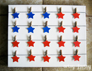4th of July Clothesline Art