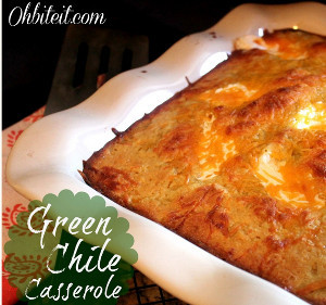 Green Chile Cornbread Casserole
