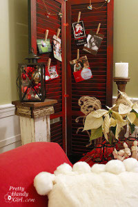 Red Shutters DIY Christmas Card Display